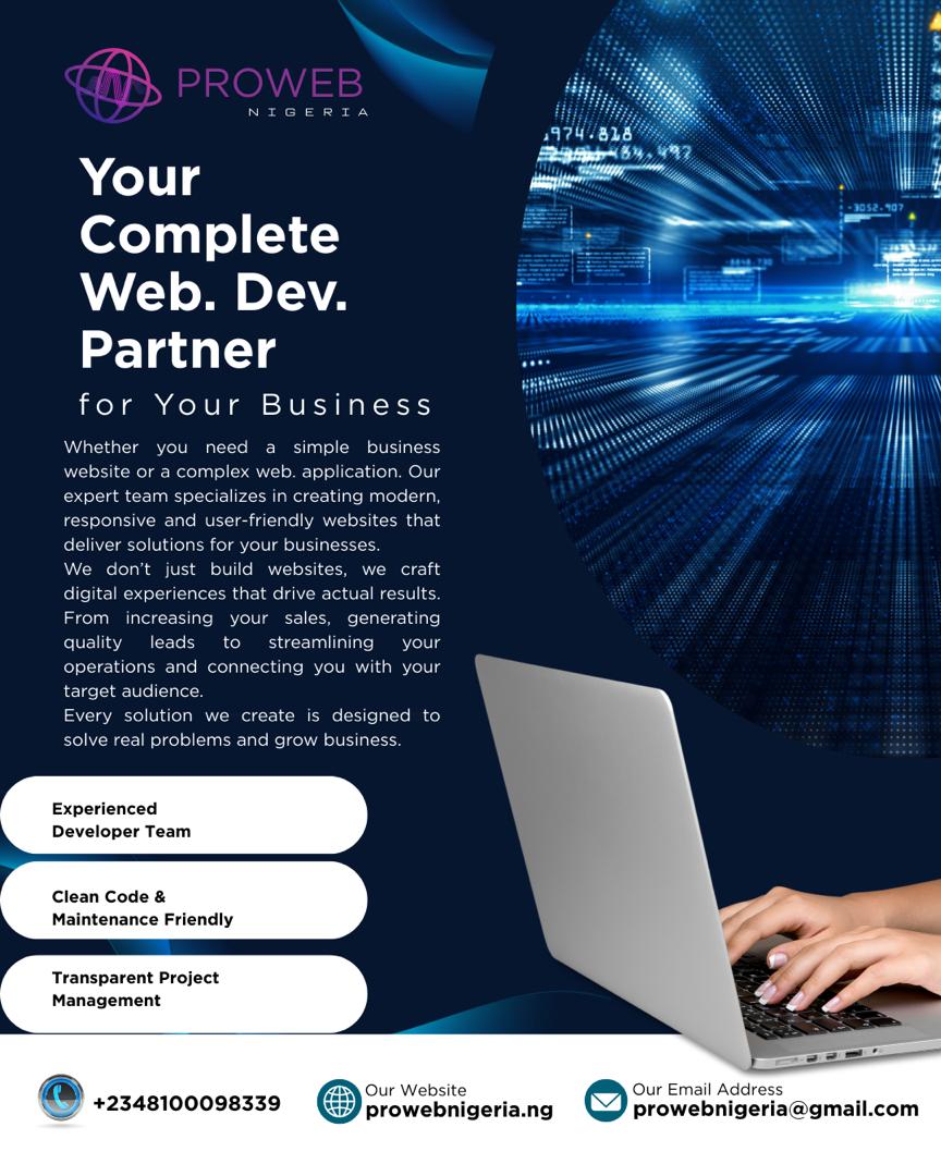 ProWeb Nigeria - Digital Services & Web Development